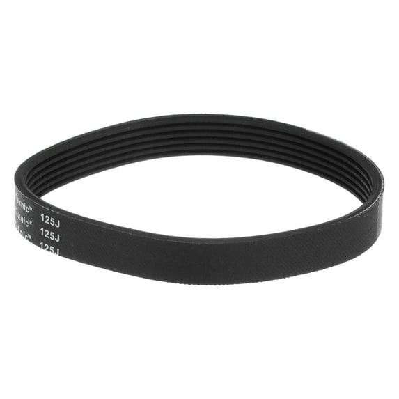 125J6 Rubber Poly V Belt, 6 Ribs PJ V-Ribbed Belt 12.5" Length x 0.55" Width x 0.14" Thick