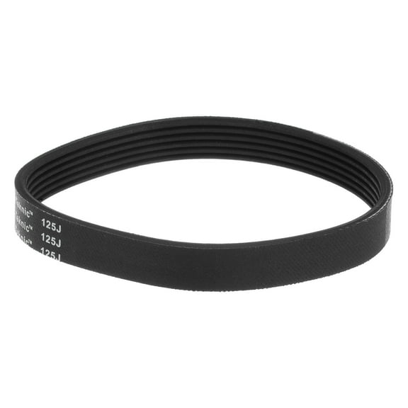 125J6 Rubber Poly V Belt, 6 Ribs PJ V-Ribbed Belt 12.5" Length x 0.55" Width x 0.14" Thick