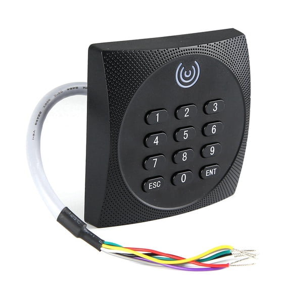 125KHz RFID Card Reader IP65 Waterproof Wiegand 26 ID Card Reader Access Control System with LED & Buzzer (3.4 x 3.4 x 0.7 inches / 86 x 86 x 16.8 mm)