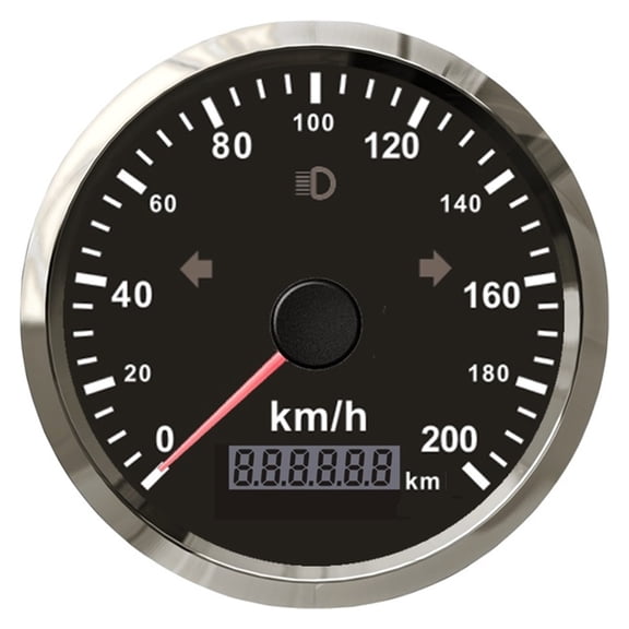 125KMH 85mm meter Gau Pulse meter 200KMH Odometer Pulse Signal With Indication Light For Gasoline 12V 24V ,Easy to Install