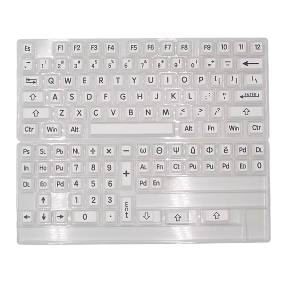 125PCS Black and White Keycaps Heat Sublimated For Mechanical Keyboards Multiple Keyboard Models Easy Installation