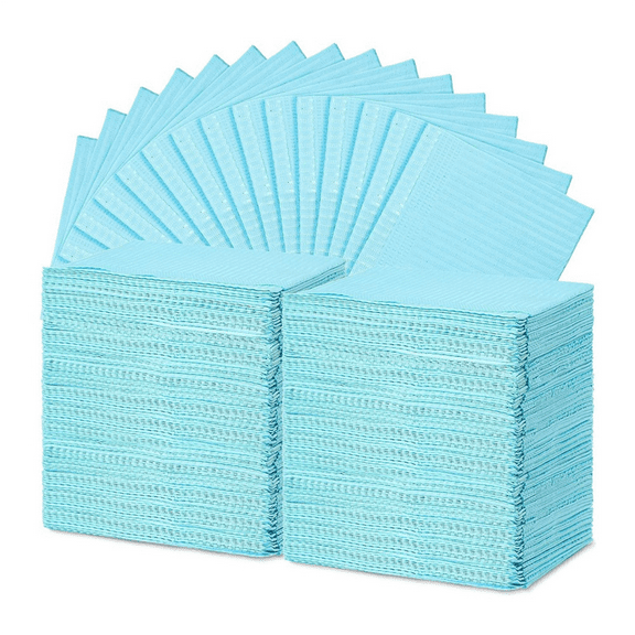 125PCS Disposable Nail Art Table Towels Mat 13 X 17inch Waterproof Paper Sheet Clean Pads Tattooing Blue