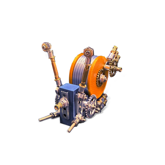 125PCS Slow-Core Steampunk Metal Model, 3D DIY Mechanical Assembly Kit, Industrial Desk Display Gift
