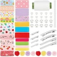 thumbnail image 1 of 125Pcs Ribbon Hair Bows DIY Making Kit for Beginners Pearls Hair Bows Making Kit Colorful Ribbon Fabric Pre Cut with Clips for Women Handmade Gift DIY Hair Accessories Mixed Color, 1 of 7