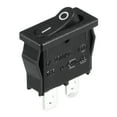 thumbnail image 1 of Uxcell AC 125V/10A 250V/6A SPST 2P 2 Position Mini Boat Rocker Switch Black, 1 of 3