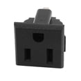 thumbnail image 1 of 125V 15A US Plug 3 Terminal Outlet Power Socket Connector Black Panel Mount, 1 of 5