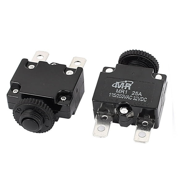 125V/250V 25A Reset Button Overload Protector Circuit Breaker 2Pcs