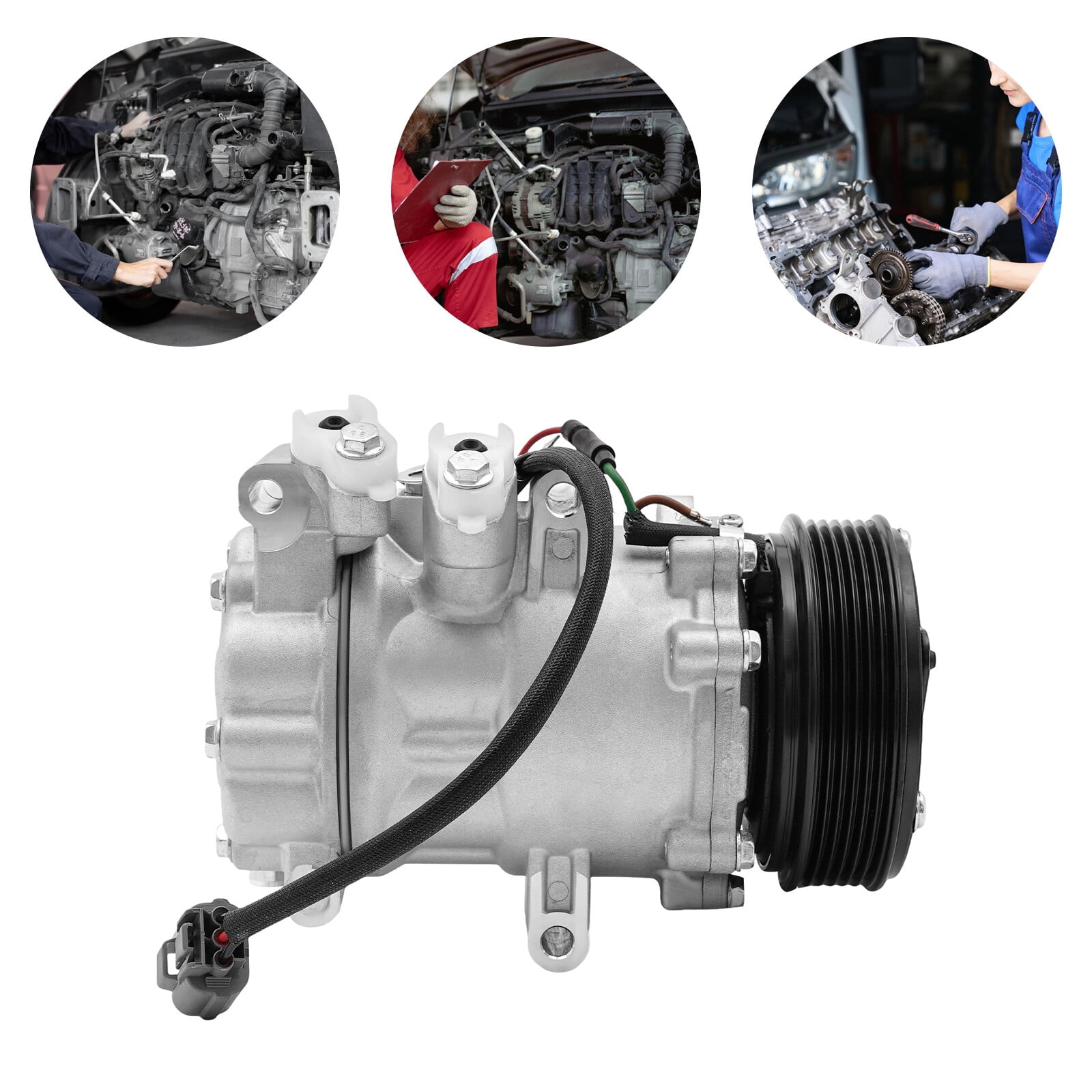 125W A/C Compressor Fits 2002-2005 Honda Civic 1.7L L4 AC Air Conditioning Compressor for Cars, SUVs