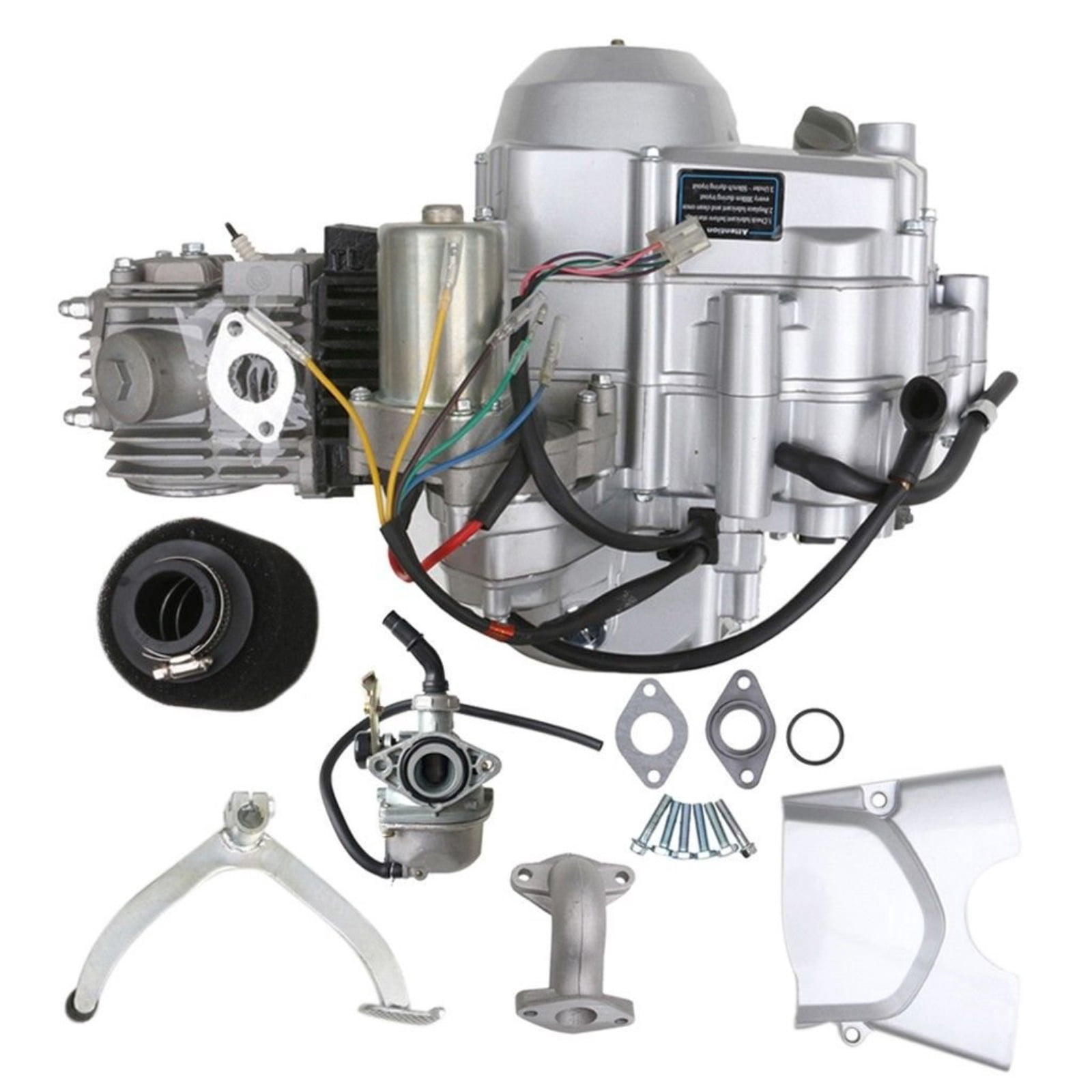 125cc 4-Stroke Semi-Auto Electric Start Motor Engine Single Cylinder Air Cooled for ATV Quad Go Kart Quad Bikes