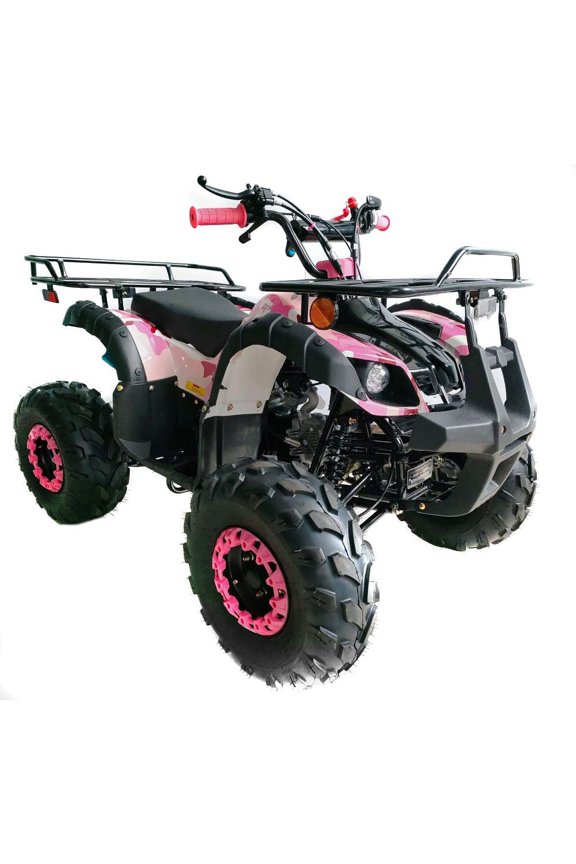 125cc ATV Quad New Upgraded 125cc with Reverse, LED Lights, Big Wide Tires with Matching Rims 4 Wheeler for Youth and Children