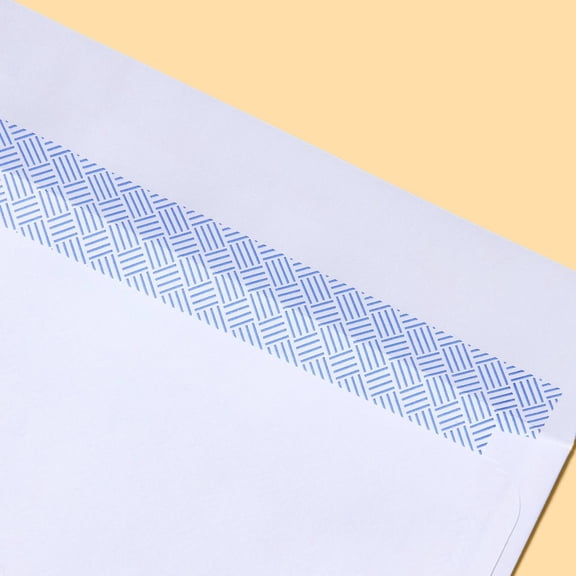 125ct White Security Envelopes, 4 x 9.5 Inch, Gummed Seal Paper Envelopes, Suitable for Business Mails, Letters and Legal Document Storage Delivery