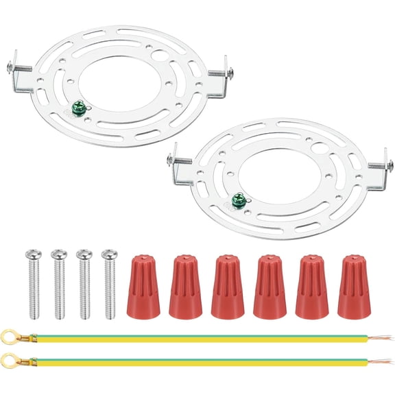 125mm (4.92") Universal Light Fixture Mounting Bracket Kit, 2 Set Light Crossbar Round Ceiling Plate with Screw for Wall Light Ceiling Light Pendant Chandelier