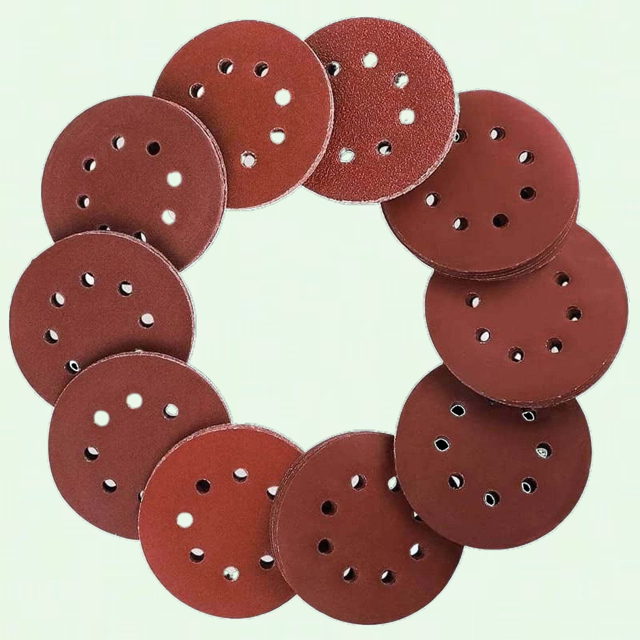 125mm/5inch Sanding Discs, 100Pcs, Assorted Grits 40400, Hook and