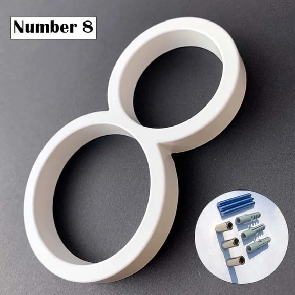 125mm White Floating House Numbers Doorplate Letters Metal Address Sign Plate Outdoor Street Door Plaque Number For Home Mailbox