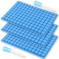 thumbnail image 1 of 126 Cavity Square Silicone Mold, for Making Chocolate Candy, Mini Ice Cube Tray, Truffles Pralines, 3 Packs with 2 Droppers, 1 of 5