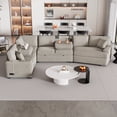 thumbnail image 1 of 126" L-shaped Sofa Sectional Sofa Couch Pull-out Sofa Bed with Charging Devices and Cup Holders for Living Room (Beige), 1 of 12