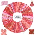 thumbnail image 1 of 126 Pcs 5x5 Inch Charm Packs Precut Fabric Squares, 100% Cotton Floral Quilting Bundle for Patchwork and DIY Sewing, 1 of 8