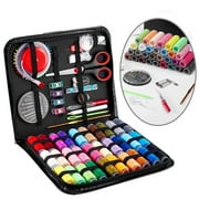 126 Pcs DIY Sewing Supplies for Beginner, Emergency, Portable Mini Travel Sewing Kits with Scissors, Thimble, Thread, Sewing Needles, Tape Measure etc