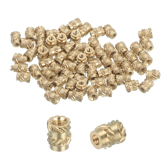 126 Pcs Threaded Inserts, M1 Brass Heat Set Insert for 3D Printing, M1x2x2.5mm
