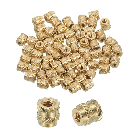 126 Pcs Threaded Inserts, M1 Brass Heat Set Insert for 3D Printing, M1x2x2mm