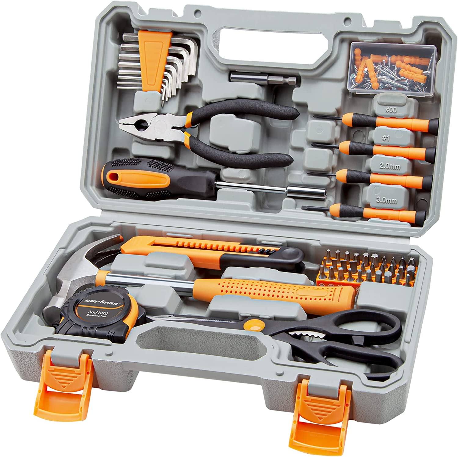 126-Piece Home Tool Set Kit, Basic Household Hand Tools with Storage ...