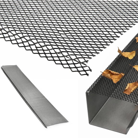 126 ft Lock-in Gutter Guards for 6 Inch Gutters, Steel Mesh Leaf Filter System, Fits 4/5/6 in K Style Gutters, 42 Pieces