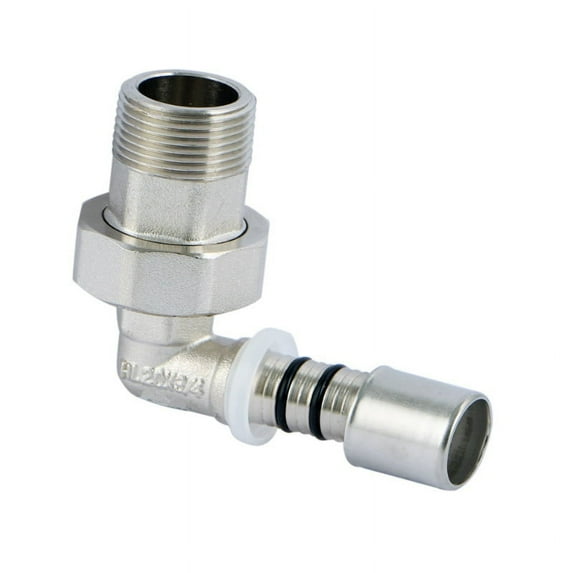 1260/2025/1216*DN20 slipknot elbow connector compression steel sleeve joint for water supply geothermal heating male thread type
