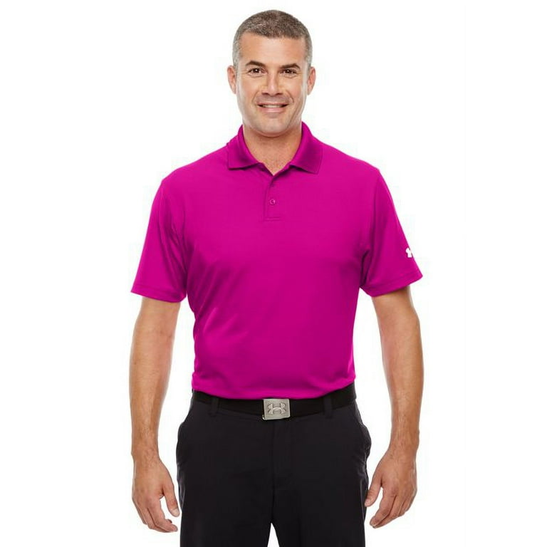 1261172 Under Armour Men s Corp Performance Polo Tropic Pink XL Walmart