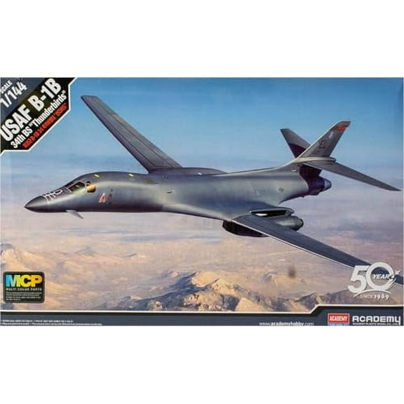 12620 1:144 USAF B-1B 34th BS Thunderbirds Air Forces Plamodel Plastic Hobby Model Airplane Kit Toy (Paint Included)