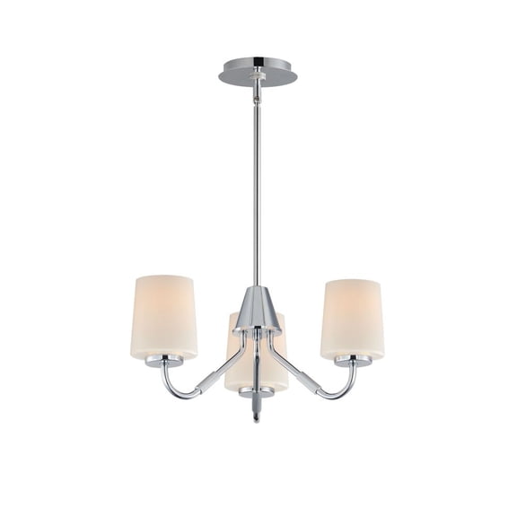 12695WTPC Maxim Lighting Durham - 3 Light Mini Chandelier-8 Inch Tall and 18.5 Inch Wide-Polished Chrome Finish