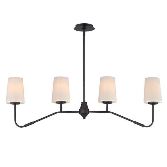 12697WTBK Maxim Lighting Durham - 4 Light Linear Pendant-12.25 Inch Tall and 4.75 Inch Wide-Black Finish