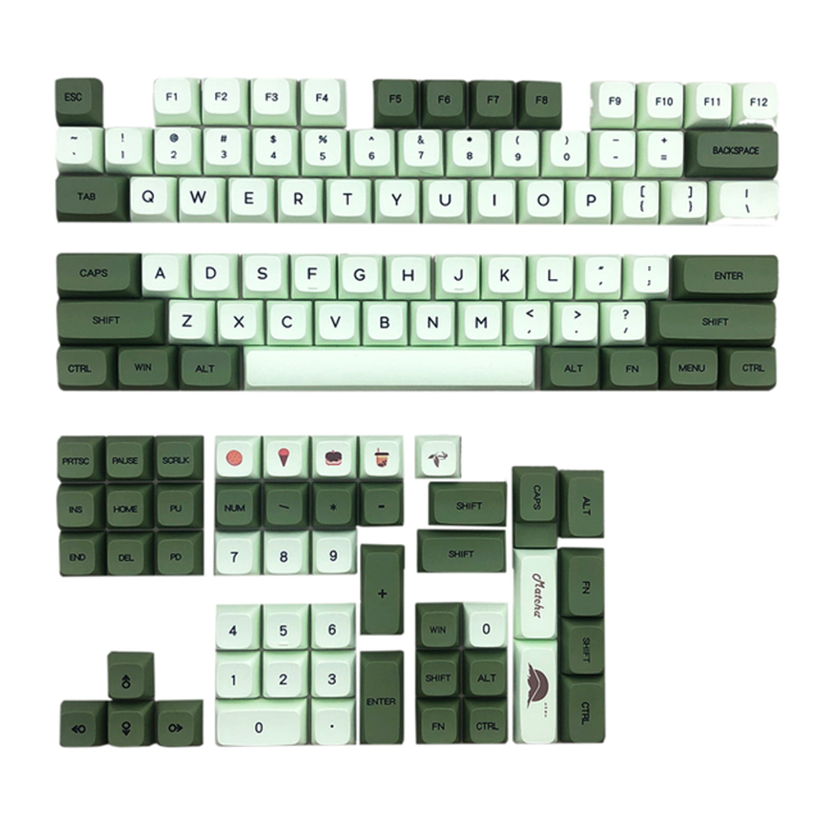 126Keys/Set Dye Sublimation Keycap XDA Profile Mechanical Keyboard PBT Keycap