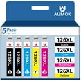 thumbnail image 1 of 126XL T126 126 Ink Cartridge Compatible for Epson 126 ink cartridges for printers Workforce 520 545, 1 of 11