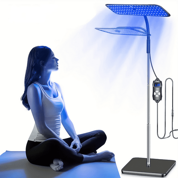 126pcs Blue LED Tanning Light, Large Face Skin UV Tanning Light for Face and Body Home Use