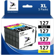 127 Ink 127XL Ink Cartridges Combo Pack Replacement For Epson NX-530, NX-625, WF-3520, WF-3530, WF-3540, WF-545, WF-60, WF-630, WF-633, WF-635, WF-645, WF-7010, WF-7510, WF-7520, WF-840, WF-845