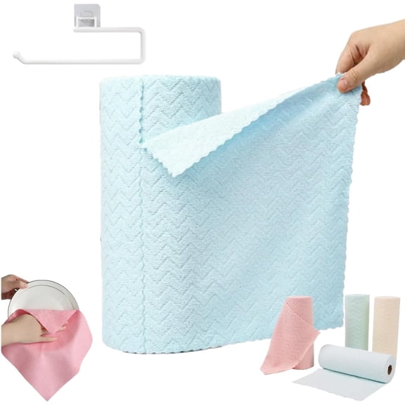 127-Pack Microfiber Cloths Roll-Reusable Paper Towels