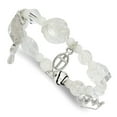 thumbnail image 1 of 127922 Bracelet Communion Bead Charm Stretch With Prayer Card, 1 of 5