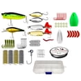 thumbnail image 1 of 127Pcs Fishing Lures Set with Tackle Box, Assorted Artificial Baits Kit Including Crankbaits Spoons Soft Plastics and Hooks, Complete Portable Accessory for Freshwater Saltwater Fishing, 1 of 5