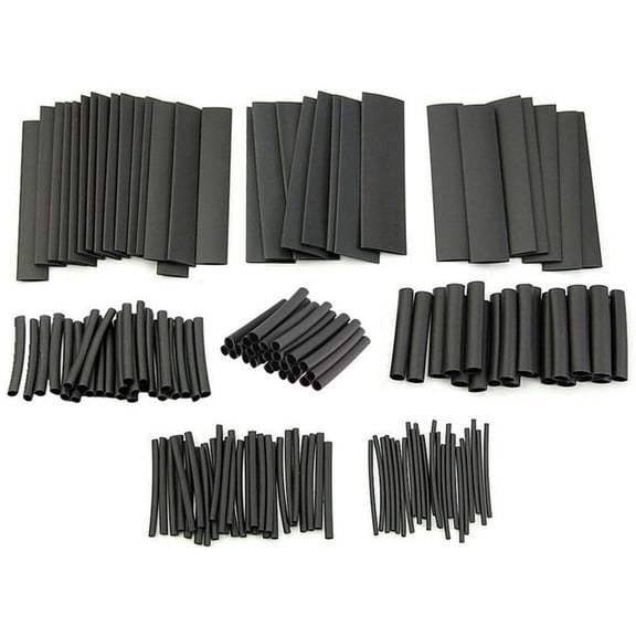 127Pcs Tube Assortment Kit Electrical Connection Black Glue Weatherproof Heat Shrink Sleeving TubingElectrical Wire Wrap Cable