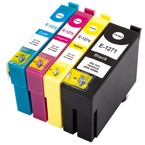 127xl T127 Ink Cartridge Black Cyan Magenta Yellow Replacement for Epson WF3520 3530 3540 7010 7510 7520 545 645 NX530 625 Printer(4 Pack)