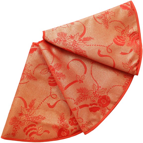 127cm Christmas Tree Skirt Gold Silk Cloth Jacquard Christmas Decoration Christmas Tree Base Ornaments