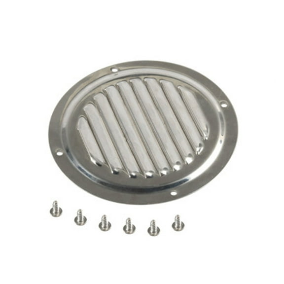 127mm Round Air Vent Panel Louver Stainless Steel Air Conditioner Outlet Grille Exhaust Vent for RV Yacht Boat Bathroom Office Kitchen Ventilation