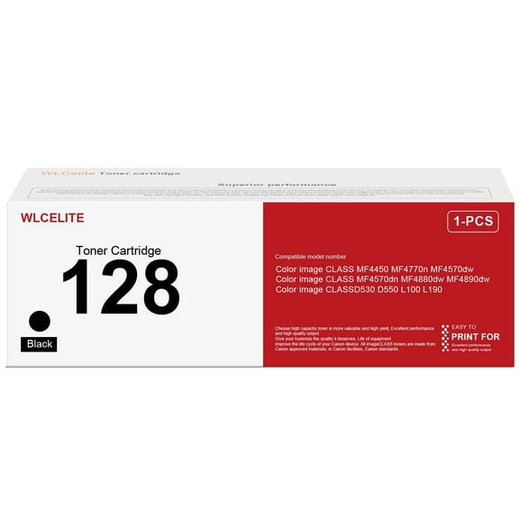128 Black Toner Cartridge Replacement for Canon 128 Toner Cartridge for MF4770n MF4570dw Printer