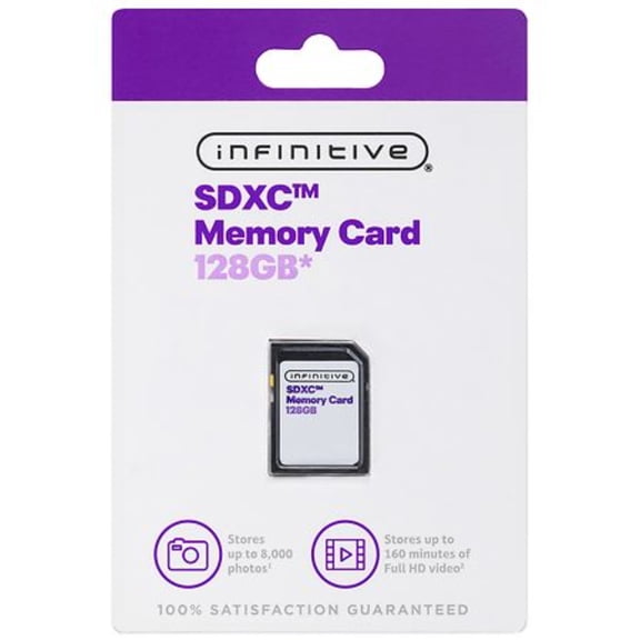 128 GB SDXC High-Speed Memory Card 100 MB/s Transfer, Full HD Video, Wide Compatibility