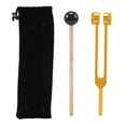 thumbnail image 1 of 128 Hz Tuning Fork - C-128 Frequency Aluminum Alloy Non-Magnetic Medical Tuning Fork for Healing & Sound Therapy, Includes Taylor Percussion Hammer Mallet(Gold), 1 of 5