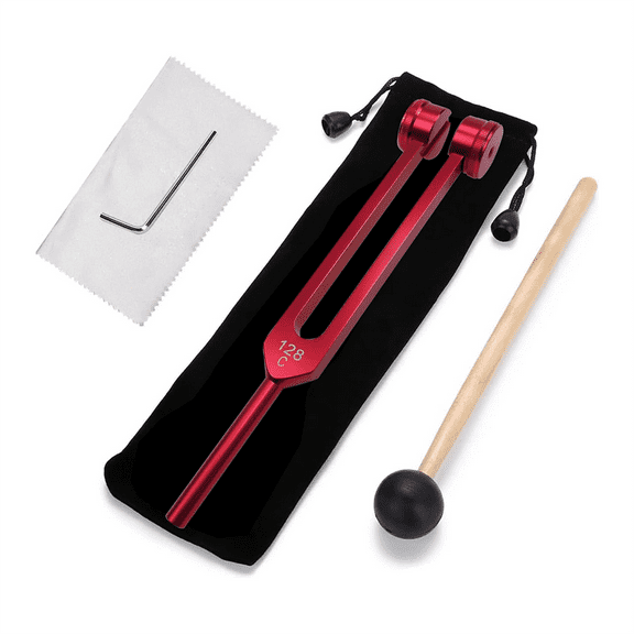 128 Hz Tuning Fork Weighted Red Forks for Healing Slider