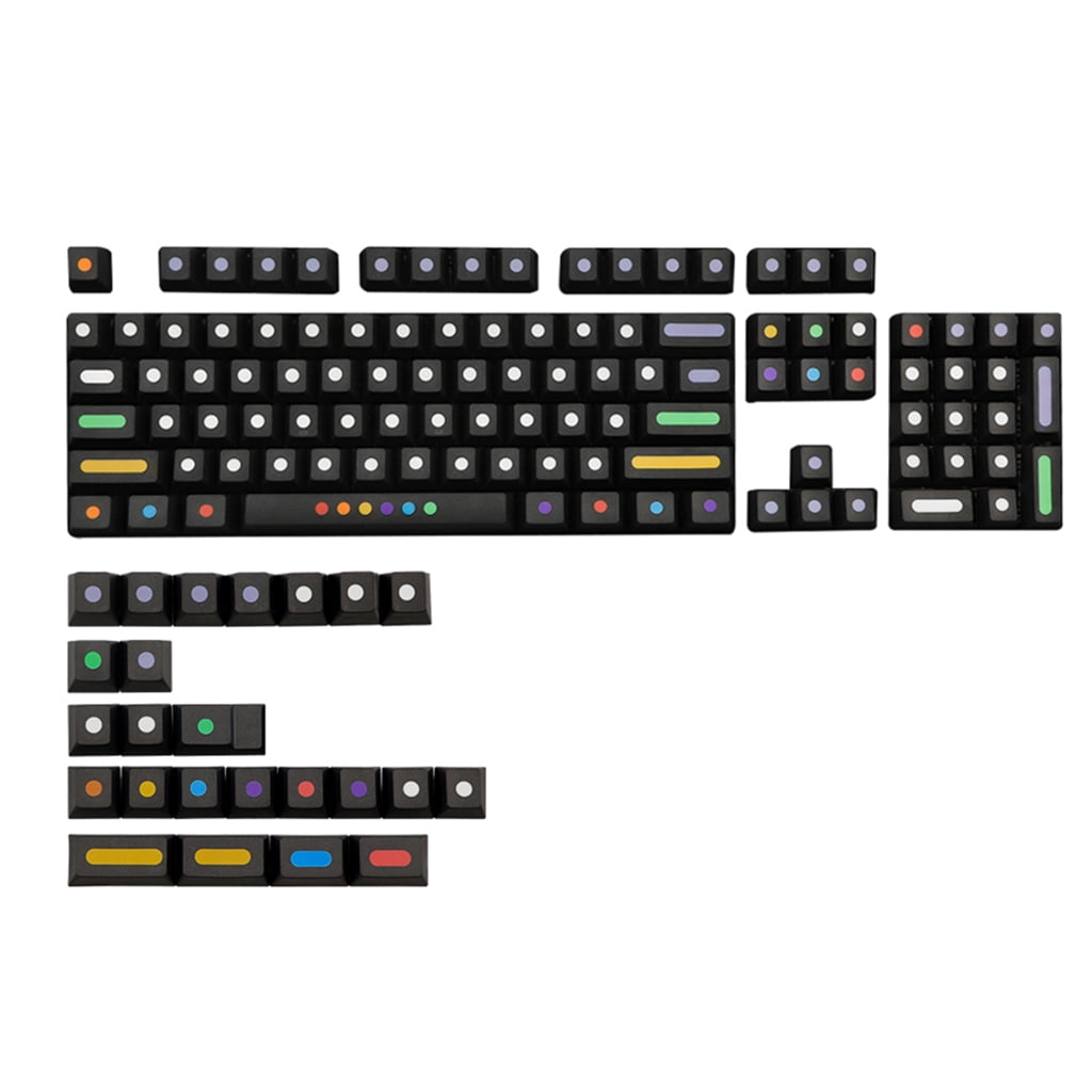 Key Cap Dot 128-Key Dot PBT Keycaps Cherry-Profile Dye-Sub Keycap for Mechanical ...