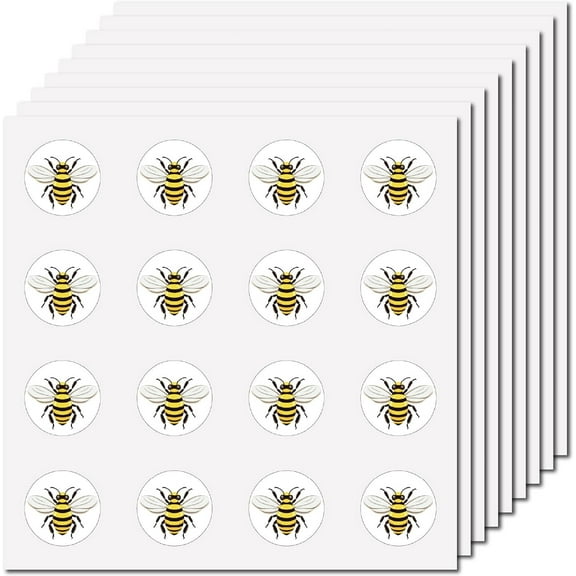 128 Pcs Yellow Bumble Bee Stickers Cartoon Insect Sticker Honey Bee Vinyl Waterproof Self-Adhesive Decors for Envelope Craft DIY Scrapbooking Invitation Card Water Bottle Luggage 2.5x2.5cm DIY
