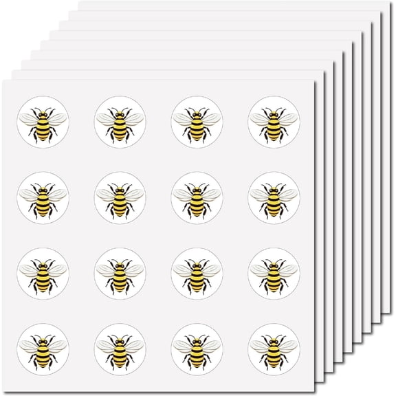 128 Pcs Yellow Bumble Bee Stickers Cartoon Insect Sticker Honey Bee Vinyl Waterproof Self-Adhesive Decors for DIY Making