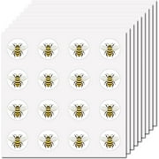 128 Pcs Yellow Bumble Bee Stickers Cartoon Insect Sticker Honey Bee Vinyl Waterproof Self-Adhesive Decors